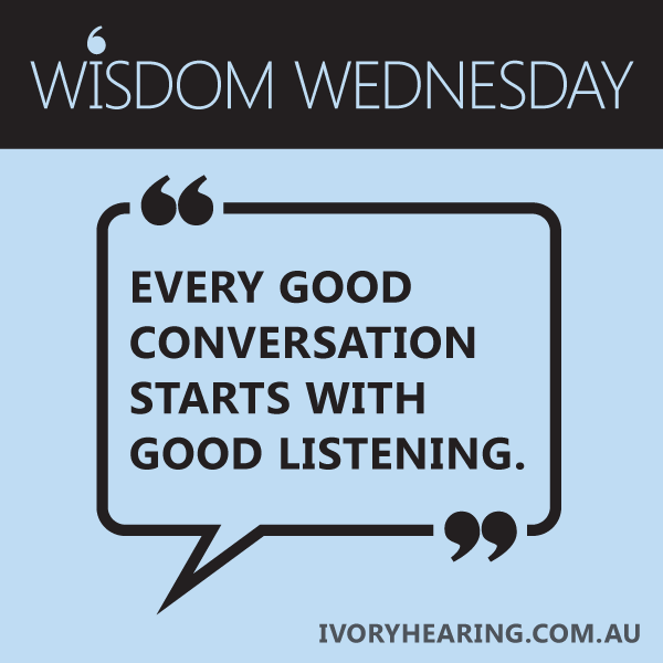 Wisdom Wednesday – Good Conversation